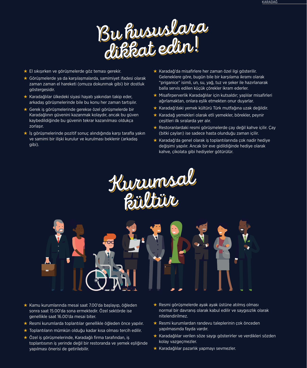 Karadağ iş kültürü — dikkat edilecek hususlar ve kurumsal kültür