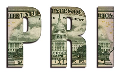 PRI - dolar banknotu kolajıyla Principles for Responsible Investment yazısı