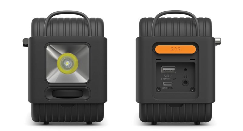 Philips TAR3500 acil durum radyosu, ön ve arka görünüm