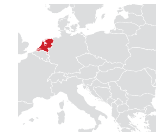 Avrupa haritasında Hollanda'nın konumu