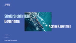KPMG'nin 'Sürdürülebilirlikte Değerleme Açığını Kapatmak' başlıklı raporunun kapağı